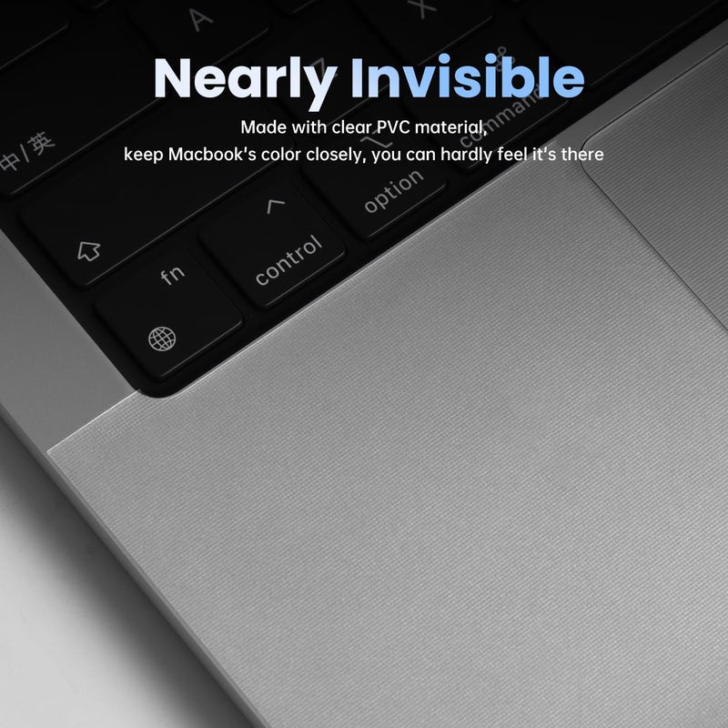 imComor غطاء راحة اليد متوافق مع 2025 2024 ماك بوك إير 13" شريحة M4 M3 A3240 A3113 واقي لوحة اللمس جلد لآبل ماك بوك إير 13.6 بوصة M4 M3 A3113 غطاء لوحة اللمس واقي لوحة اللمس، شفاف - Image 4